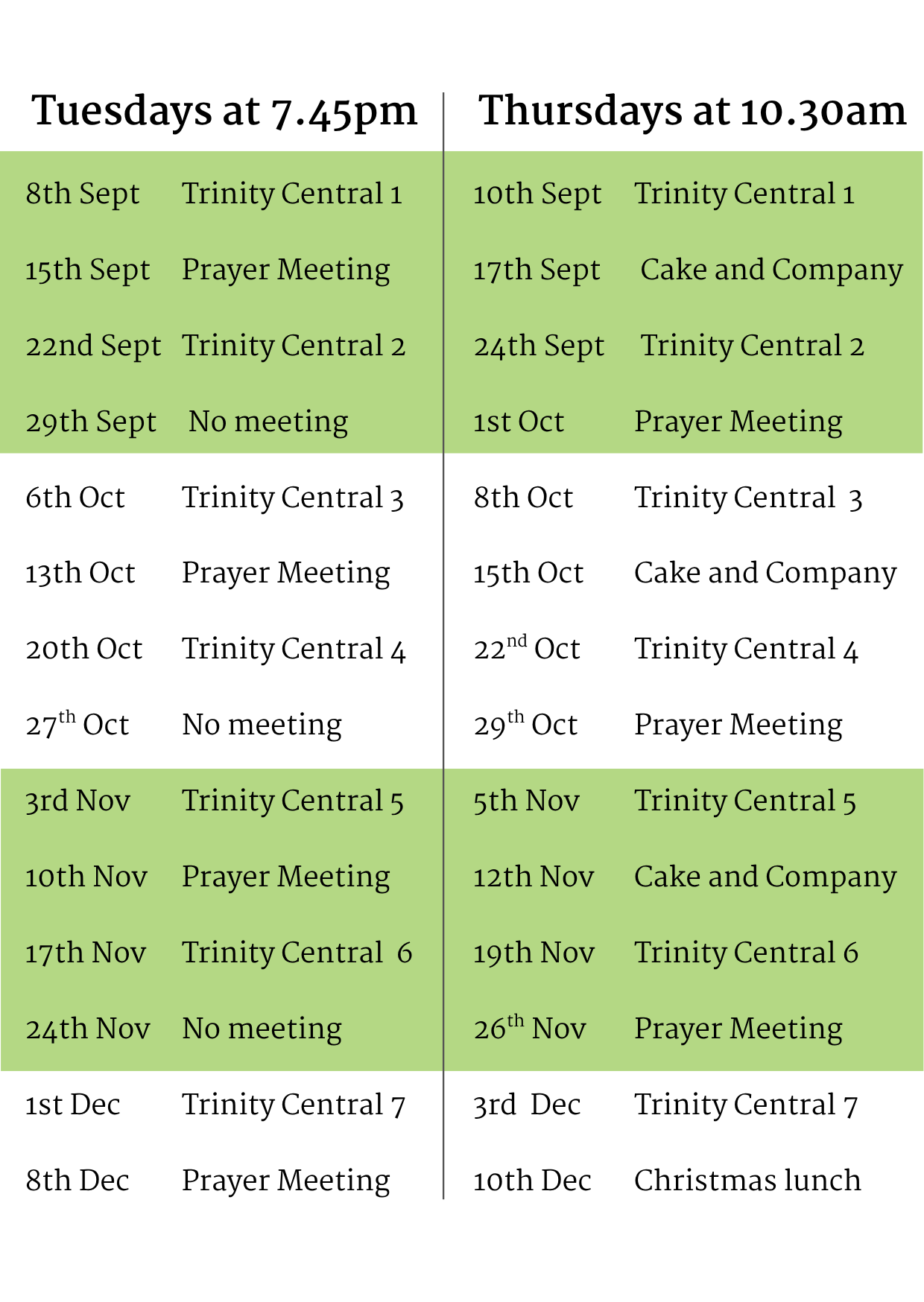 Trin cent Plan